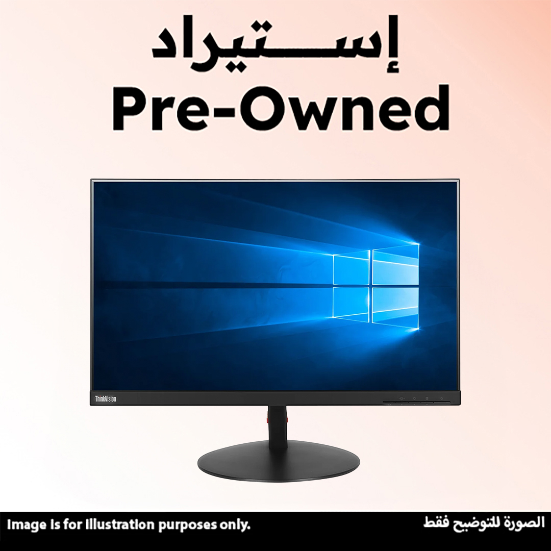 شاشة مسطحة استيراد لينوفو ثينك فيجن ، مقاس 24 بوصة ، دقة FHD ، معدل تحديث 60 هرتز ، معدل استجابة 6 مللي ثانية ،فئة A ،اسود