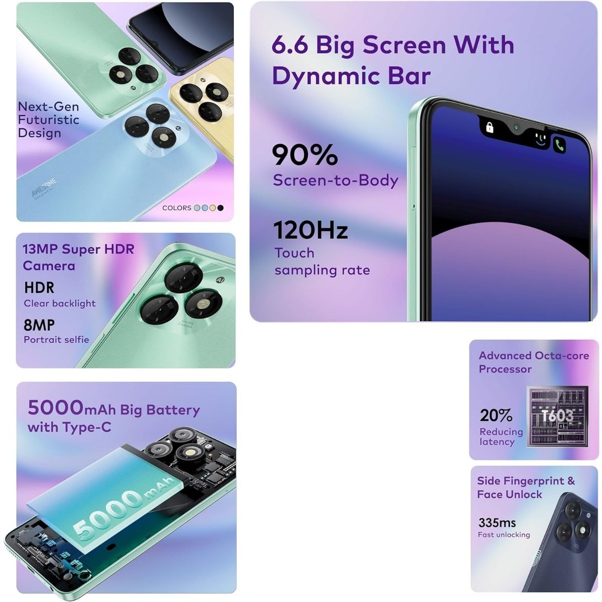 Itel A70 , 128 GB , 4 GB , 4G , Dual-SIM - Field Green