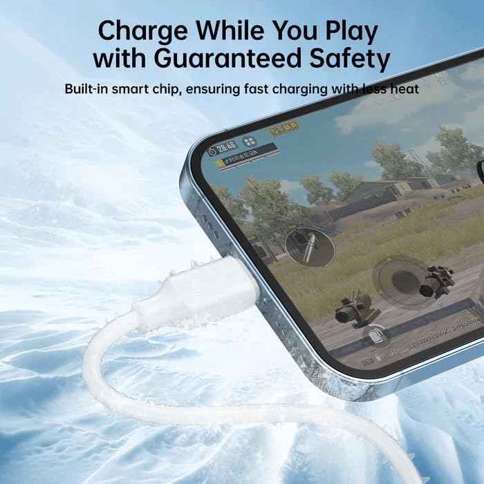 كابل شحن مايكرو USB جوي روم لونج لاستنج سيريس ، طول 1 متر ، ابيض - S-UL012A9