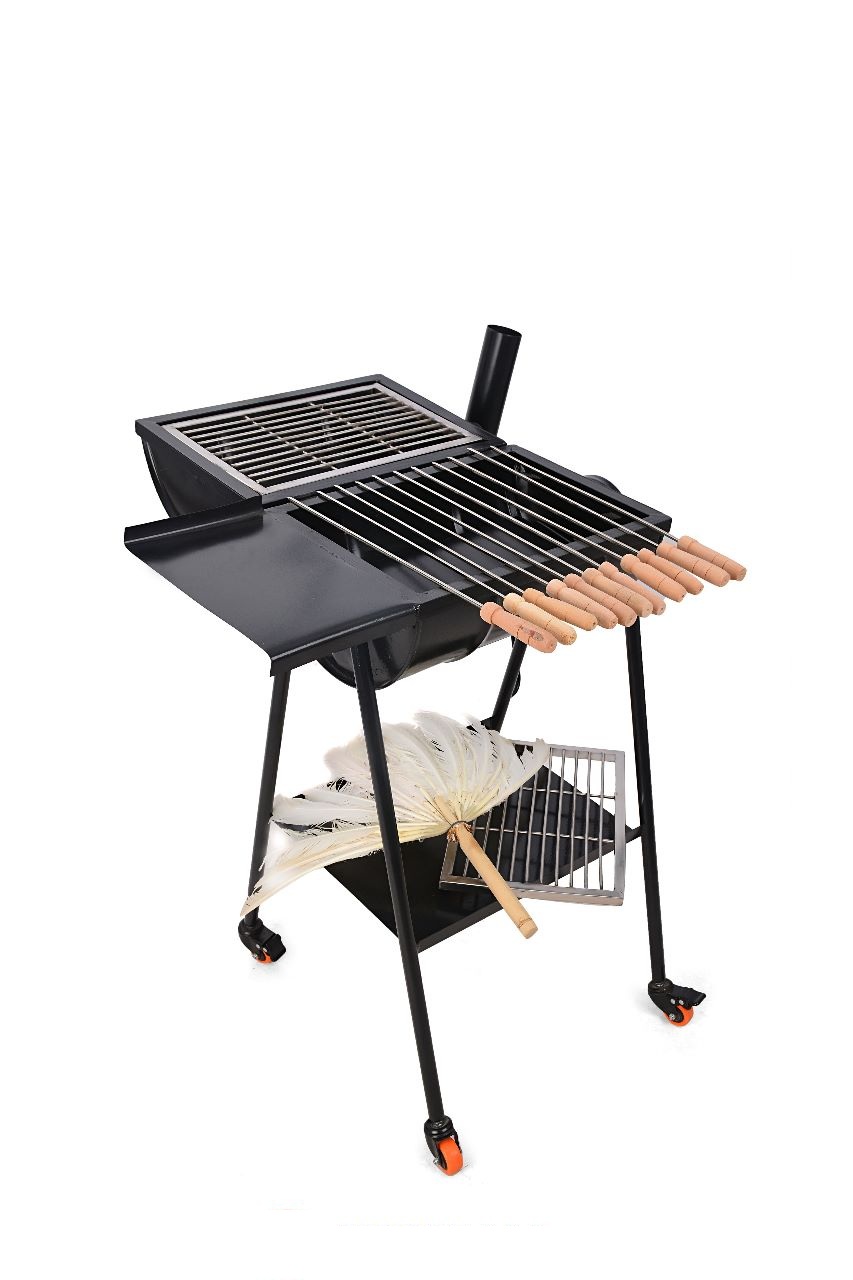 Ghazala Balcony Grill Charcoal Grill Black
