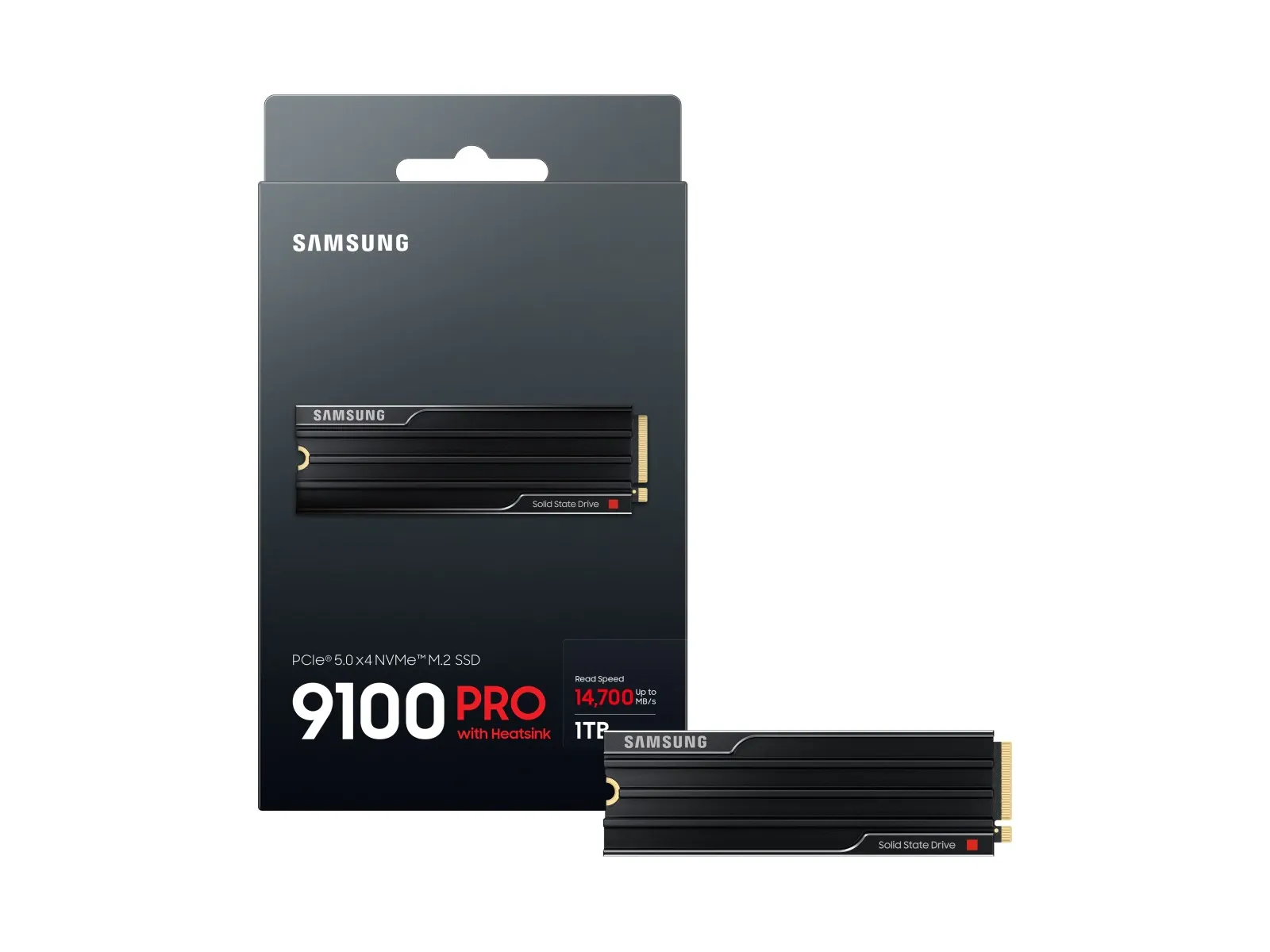 هارد SSD داخلي سامسونج 9100 برو w/ هيتسينك ، سعة 1 تيرا بايت ، M.2 2280 - MZ-VAP1T0CW
