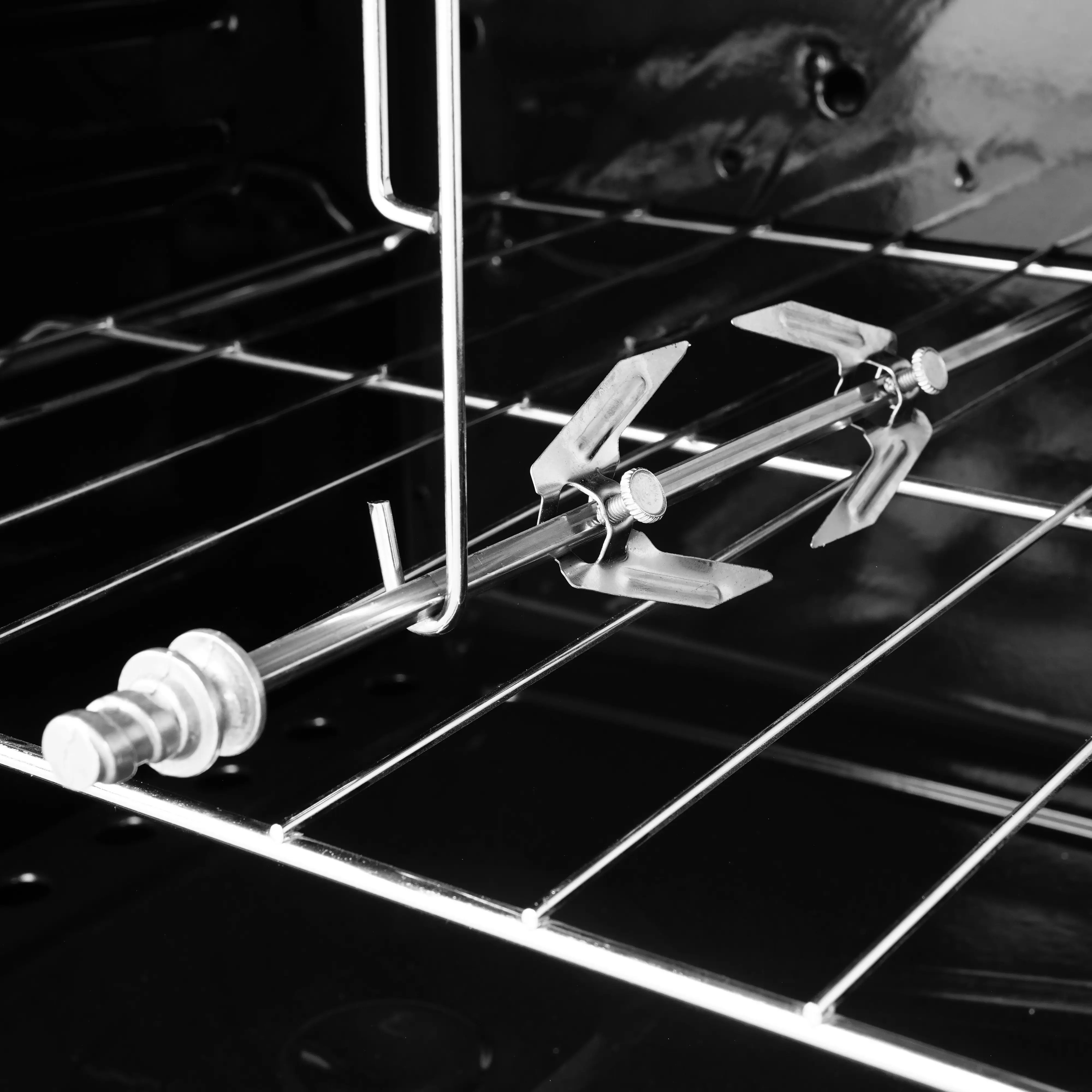 Global Electronics Gas Cooker , 5 Burners , Silver