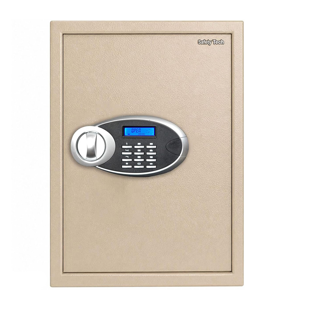 Safety Tech High Security Series Digital Electronic with Key Lock Safe Box ,50 Liter ,Beige - GN 50 EUD 3