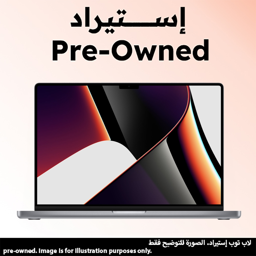 لاب توب استيراد ابل ماك بوك برو 2021 - A2442 ، معالج شريحة ابل M1 ماكس ، هارد 512 جيجا بايت SSD ، رام 32 جيجا بايت ، كارت شاشة معالج رسومات ابل 24 نواة