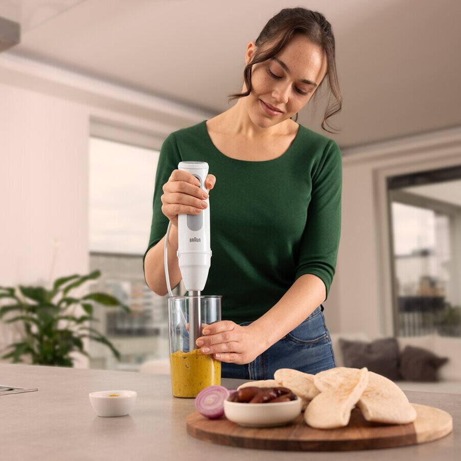 Braun MultiQuick 5 Hand Blender with Attachments 1000 Watt White - MQ 50236 M