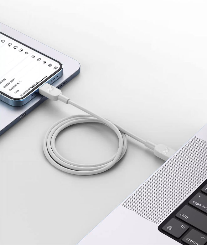 كابل شحن Type C لافينتو ، طول 1 متر ، ابيض - MP39
