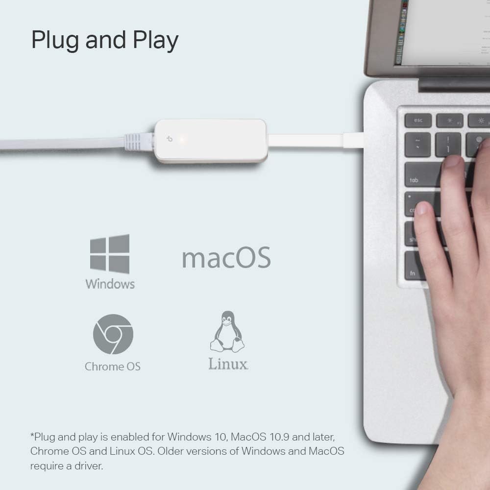 محول USB لاسلكي تي بي لينك ،USB -C الى RJ45 ،ابيض - UE300C