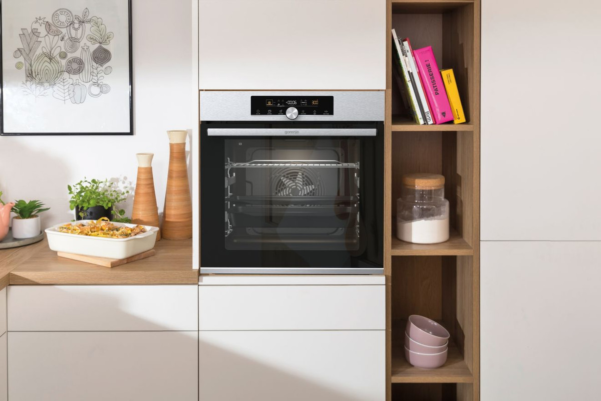 Gorenje Built-In Electric Oven with Grill 77 Liter , Black Stainless Steel - BOS6747A01X