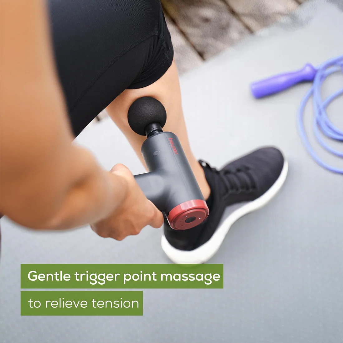 Beurer lithium-ion battery Massage Gun with Attachments , Black Red - MG 89