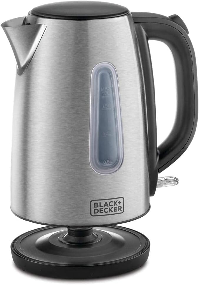 Black + Decker Electric Kettle , 1.7 Liter 2000 Watt , Silver - JC450-B5