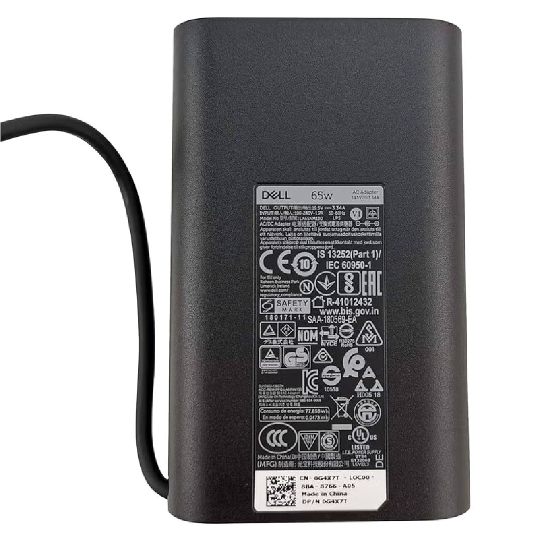 Generic Laptop Charger for Dell XPS 3.34A , 65 Watt , Black