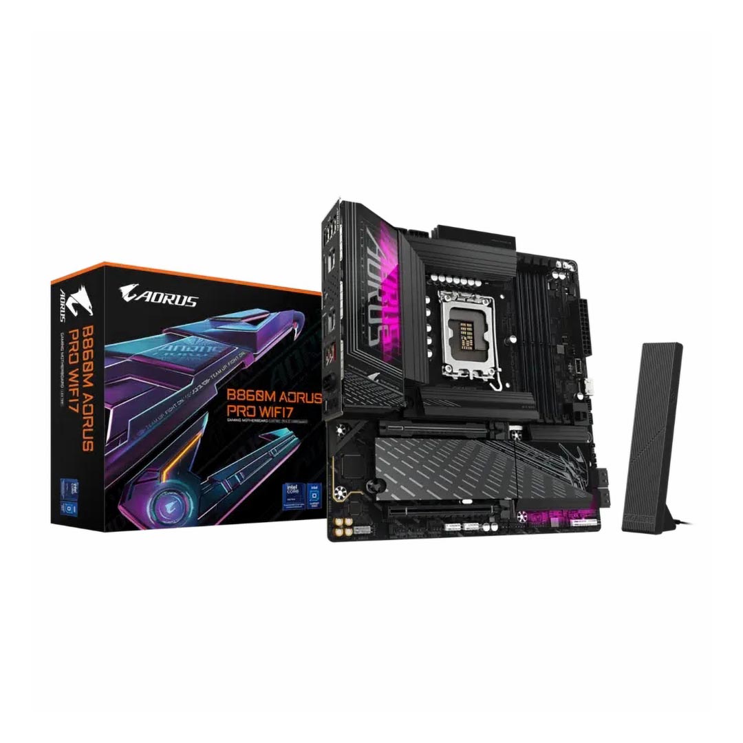 Gigabyte B860M AORUS PRO WIFI7 Motherboard , Intel mATX Black