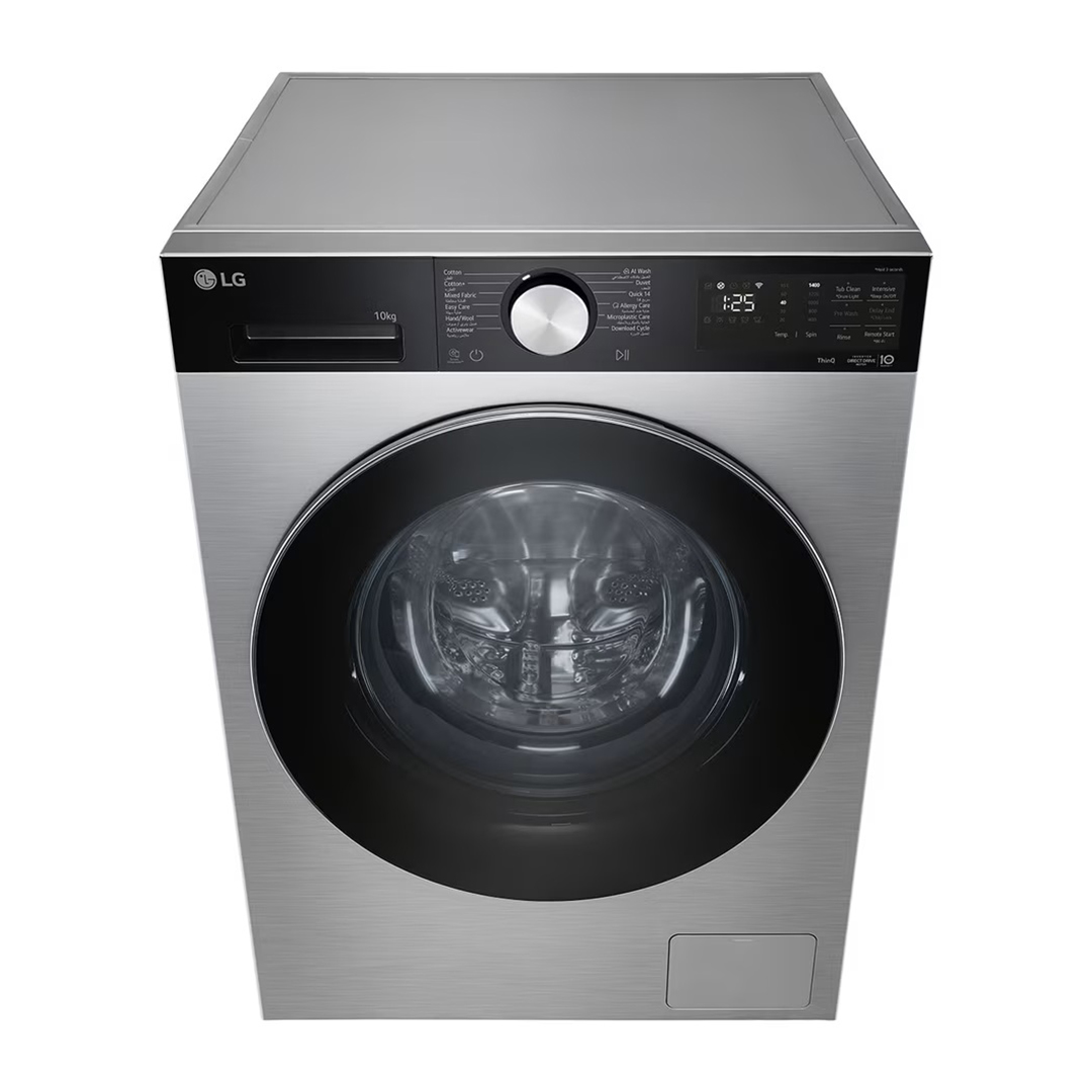 LG Inverter Front Load Washing Machine , 10 kg , Essence Silver - F4X5RYG23