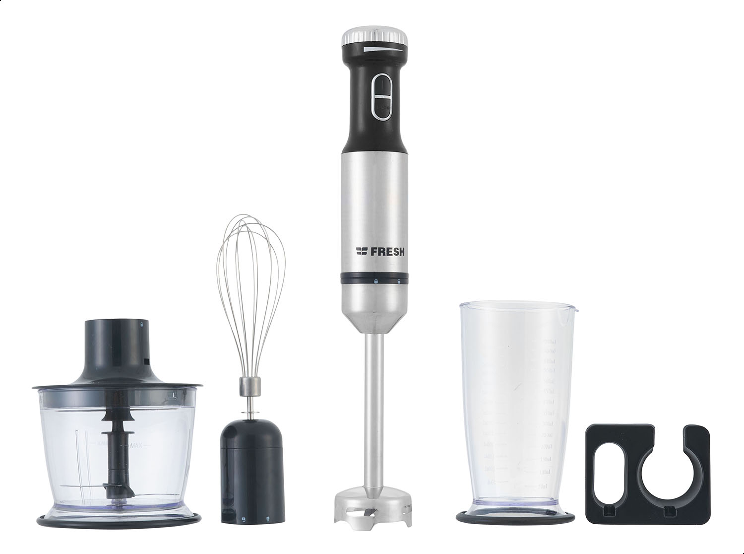 Fresh Hand Blender with Attachments 800 Watt Black Silver - HP800FO