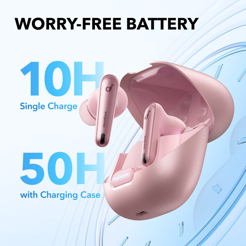 Anker Soundcore Liberty 4 NC Earbuds , Noise Cancellation , Pink