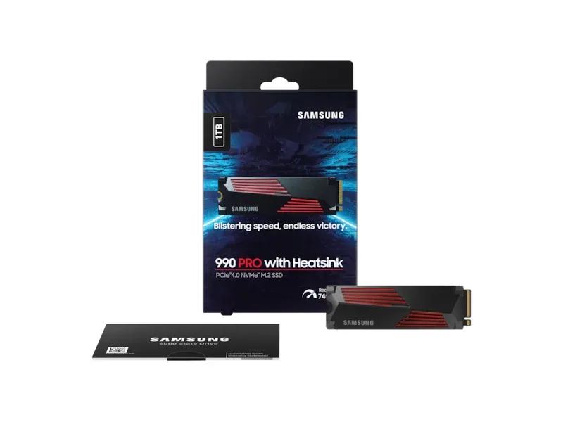 Samsung 990 PRO w/ Heatsink Internal SSD , 1 Terabyte M.2 2280 - MZ-V9P1T0CW