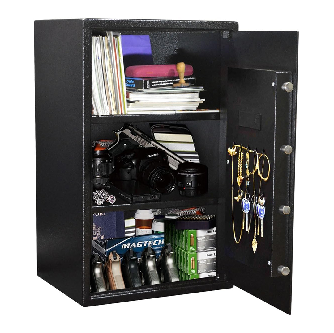 Safety Tech Digital Electronic with Keys Safe Box ,40 Liter ,Black - GN75 BLT3