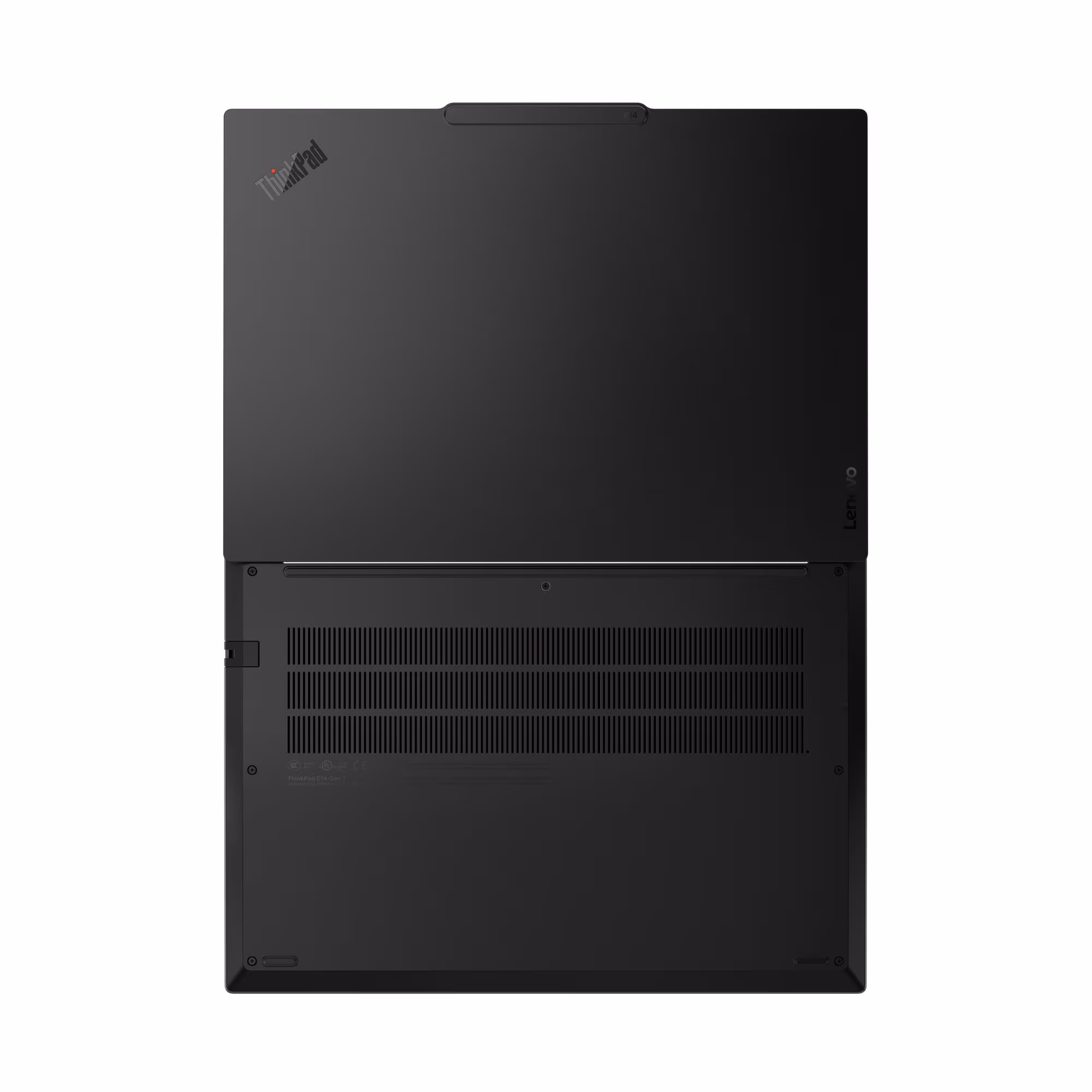 لاب توب لينوفو ثينك باد E14 Gen 7 ، معالج انتل كور الترا 5 225U 14 بوصة ، هارد 512 جيجا بايت SSD ، رام 8 جيجا بايت ، كارت شاشة انتل جرافيكس مدمج ،فري دوس - اسود