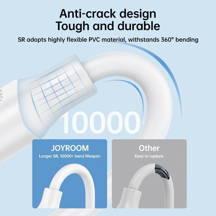 كابل شحن مايكرو USB جوي روم لونج لاستنج سيريس ، طول 1 متر ، ابيض - S-UL012A9