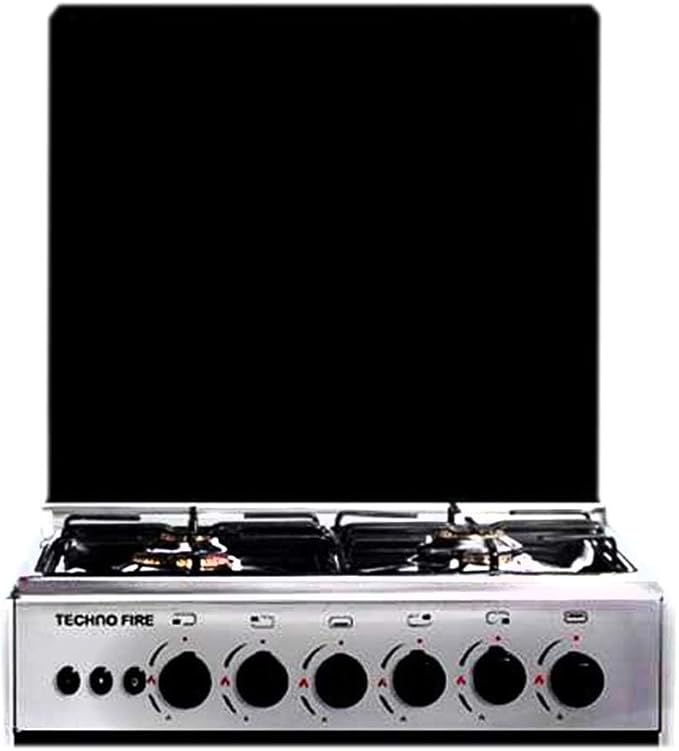 Techno Fire Gas Cooker , 4 Burners , Stainless Steel - TF-80-SG