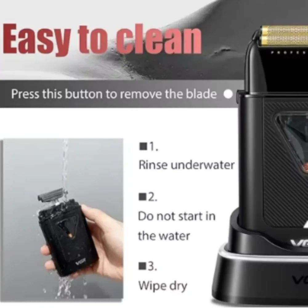 VGR Cordless Electric Shaver Black - V-334