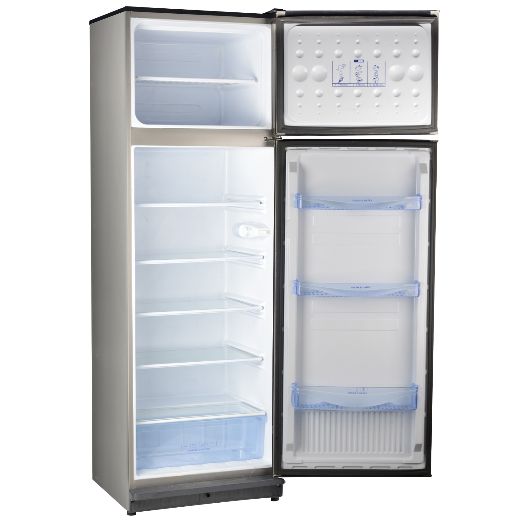 Siltal Defrost Top Freezer Refrigerator , 350 Liter , Silver - SSR350S