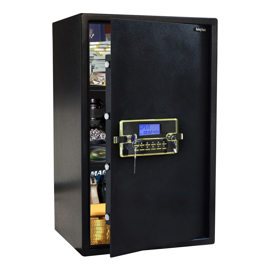 Safety Tech Digital Electronic with Keys Safe Box ,40 Liter ,Black - GN75 BLT3