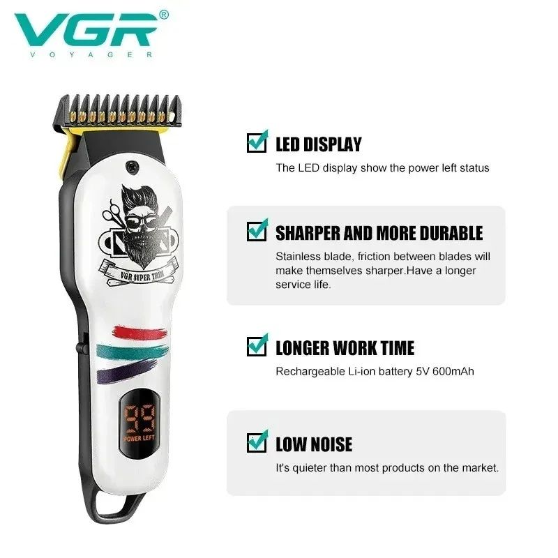 طقم قص الشعر في جي ار ، ابيض - V-699+V-971