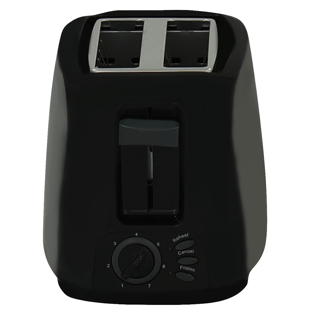 Mienta Toaster , 2 Slices 800 Watt Black - TO21409B