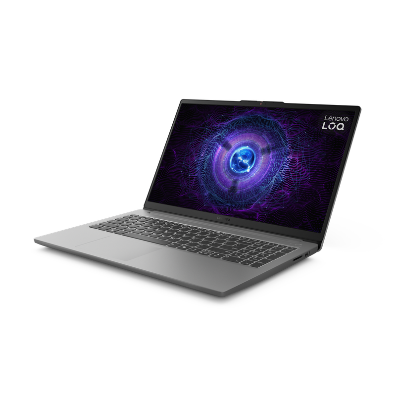 لاب توب لينوفو LOQ 15IAX9E ، معالج انتل كور i5-12450HX 15.6 بوصة ، هارد 512 جيجا بايت ، رام 16 جيجا بايت ، كارت شاشة انفيديا جي فورس RTX 4050 ،فري دوس - رمادي لونا