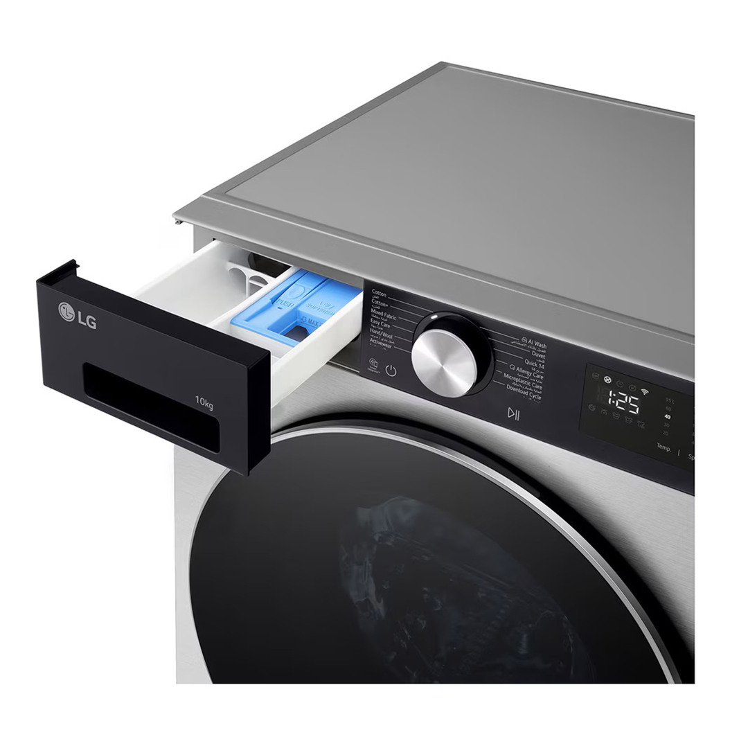 LG Inverter Front Load Washing Machine , 10 kg , Essence Silver - F4X5RYG23