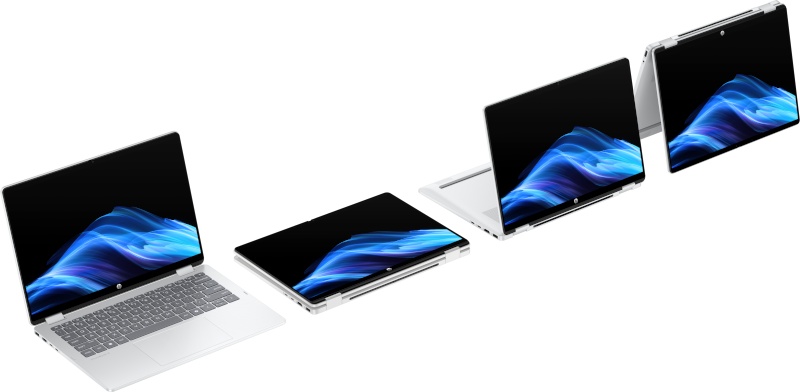 Hp OmniBook 5 Flip 14-fp0027ne C53GX Laptop ,Intel Core i7-1355U 14 Inch ,512 GB SSD ,16 GB ,Intel Iris XE Graphics ,Windows 11 - Glacier Silver