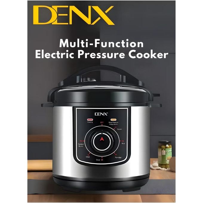 حلة ضغط كهرباء دينكس ، سعة 8 لتر ، 1350 وات ، فضى واسود - DX3401