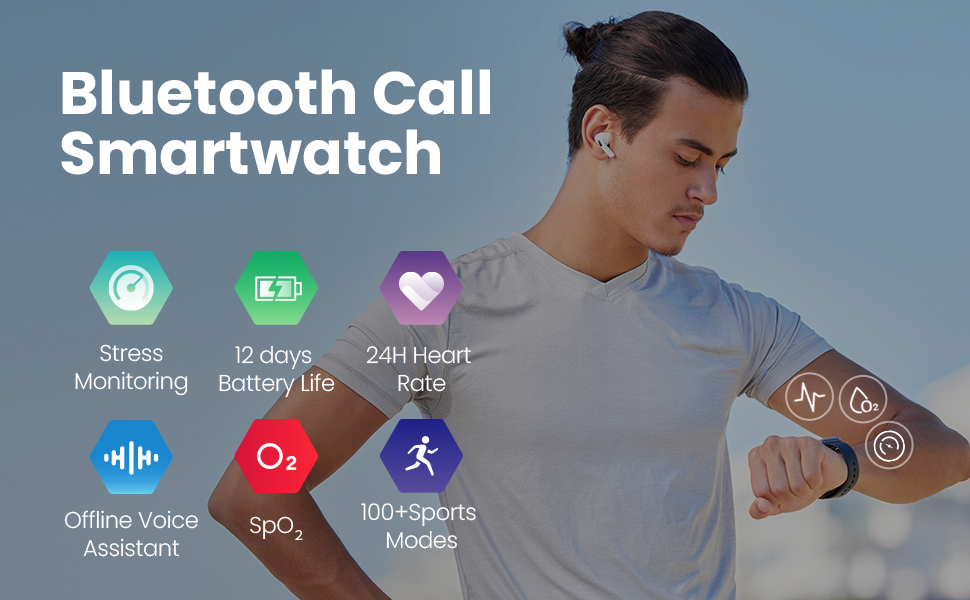 Amazfit POP 3S Smart Watch , 1.96 Inch Black