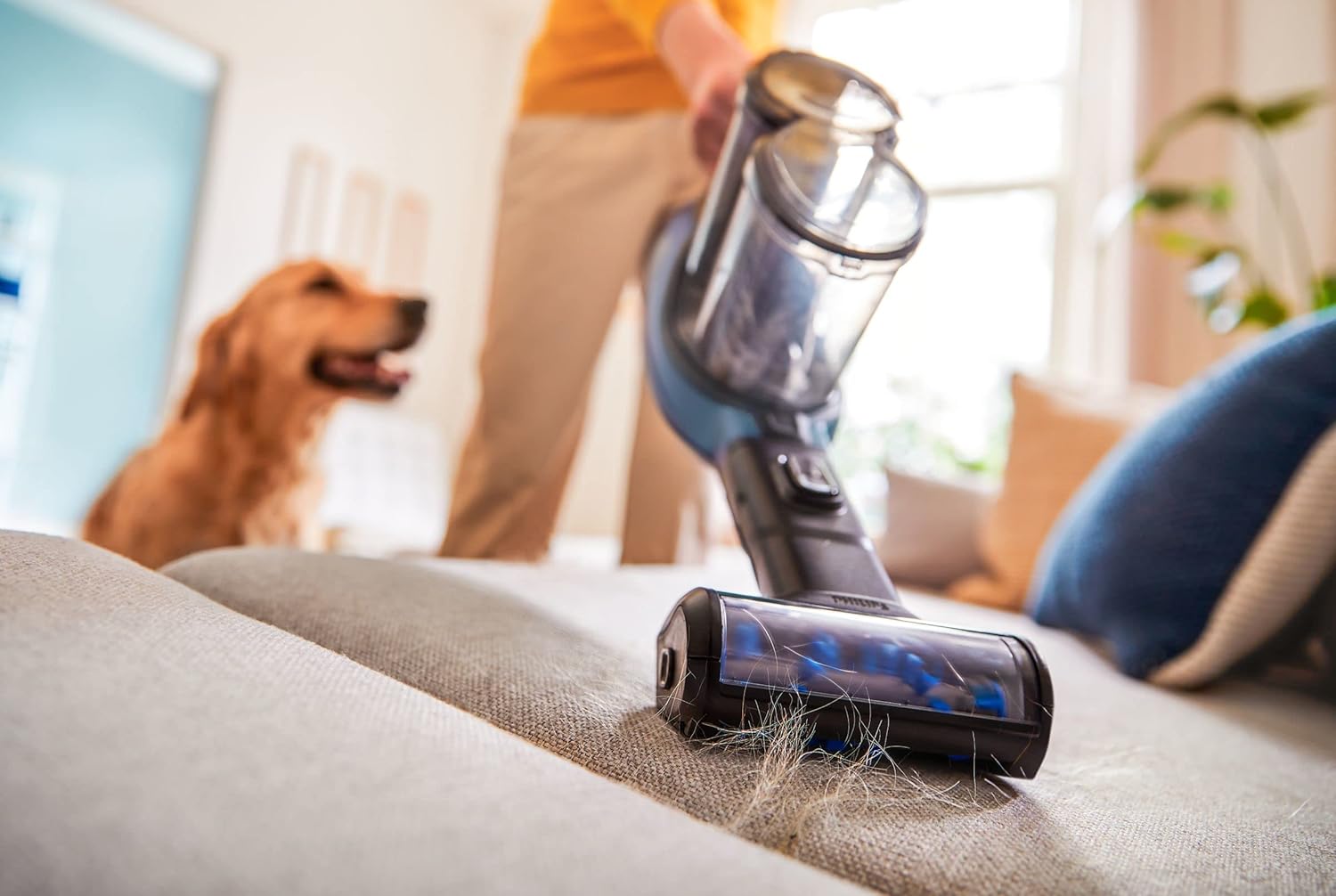 Philips 8000 Series Cordless Stick Vacuum Cleaner , 400 Watt , Black Blue - XC8043/61
