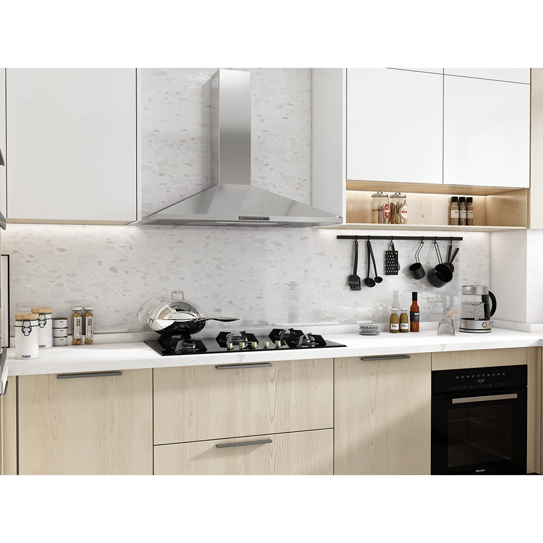 Turboline Air Line Plus 90 Built-In Pyramids Hood , 90 Centimeter , Stainless Steel