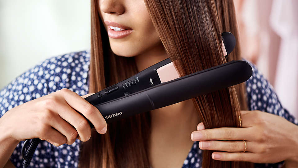Philips ThermoProtect Hair Straightener 230 Celsius , Black - BHS378