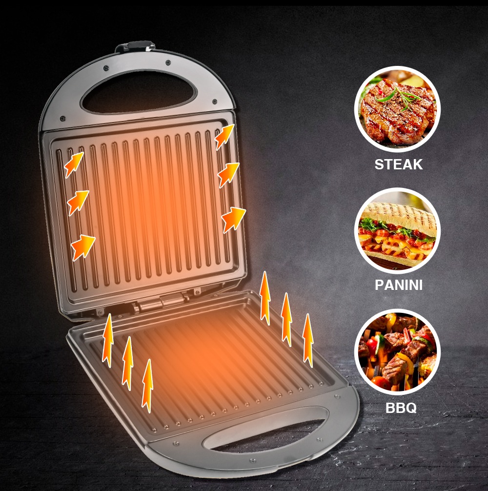 Raf Sandwich Maker 1400 Watt Black - R 228