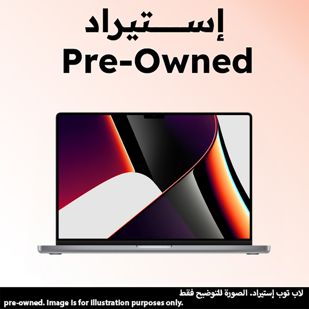 لاب توب استيراد ابل ماك بوك برو 2021 - A2485 ، معالج شريحة ابل M1 برو ، هارد 512 جيجا بايت SSD ، رام 32 جيجا بايت ، كارت شاشة معالج رسومات ابل 10 نواة