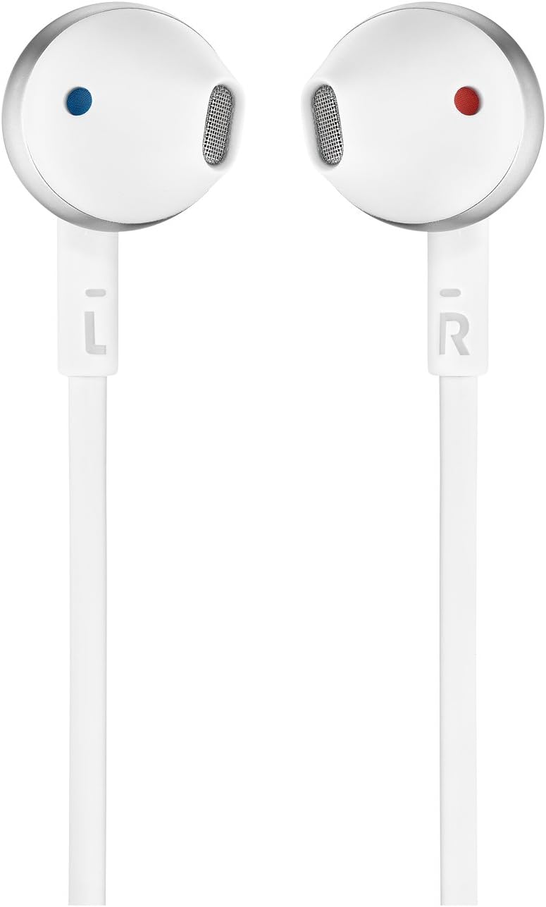 Jbl Tune 205 Wired Earphones , Hands Free Call , White Chrome
