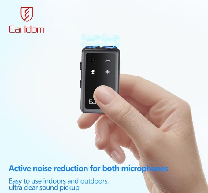 Earldom MC14 Wireless Lavalier Microphone , Dark Grey Black