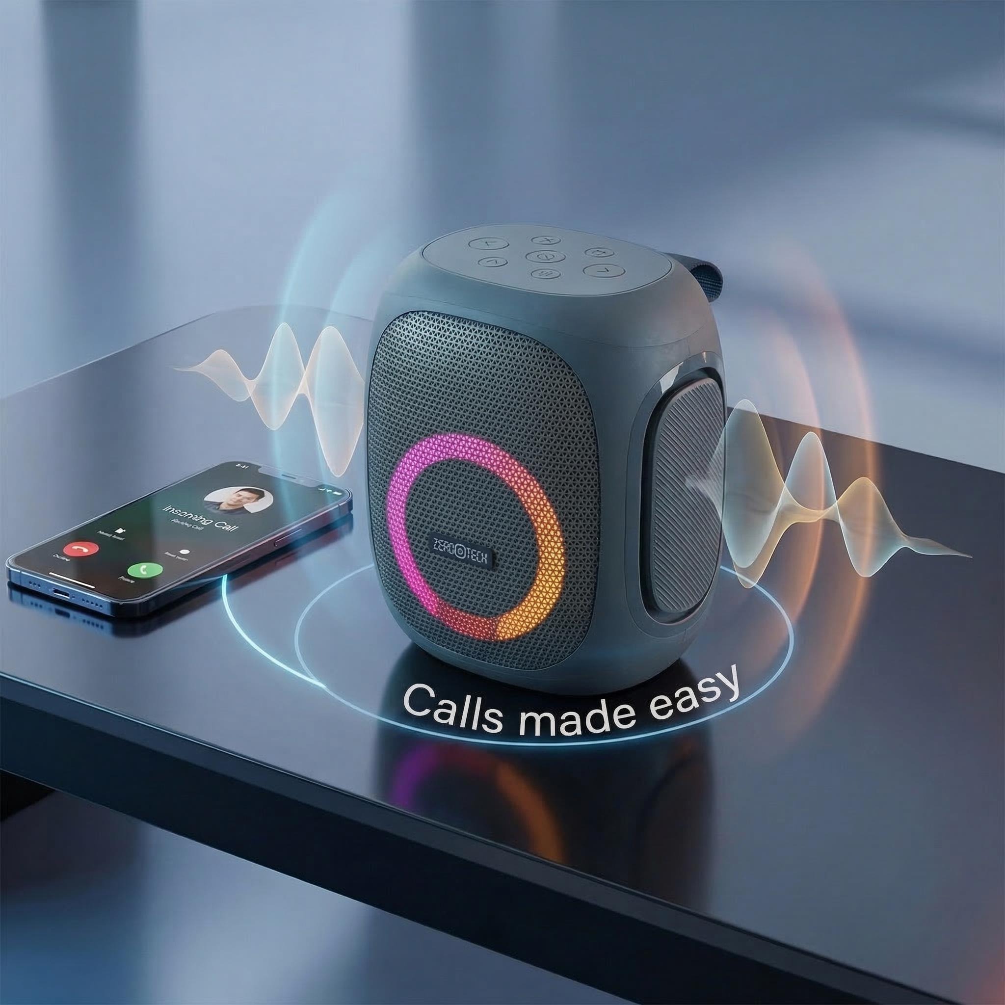 ZeroTech Portable Bluetooth Speaker , Gray - ZPCS-P35GY