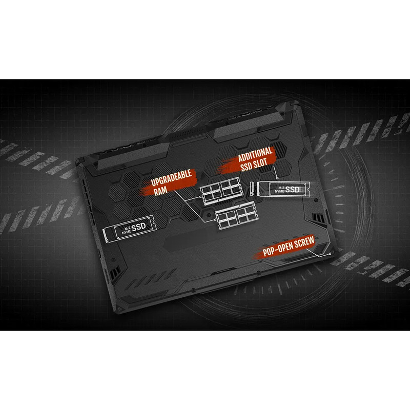 لاب توب اسوس UF A15 FA506NCR-HN007W ، معالج ايه ام دي رايزن 7 7435HS 15.6 بوصة ، هارد 512 جيجا بايت SSD ، رام 8 جيجا بايت ، كارت شاشة انفيديا جي فورس RTX 3050 ،ويندوز 11 - اسود