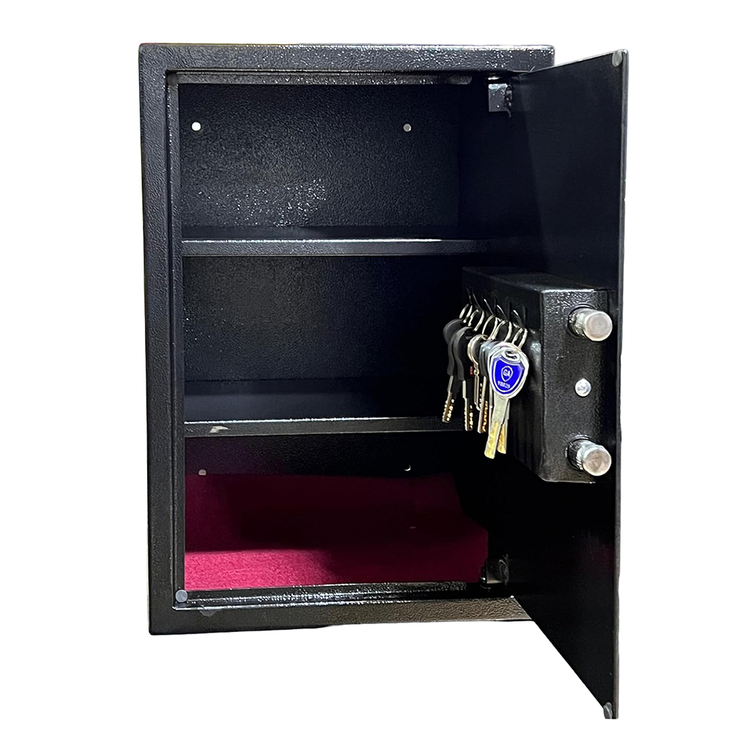 Safety Tech Digital Electronic with Key Lock Safe Box ,50 Liter ,Black - GN 50 DLE