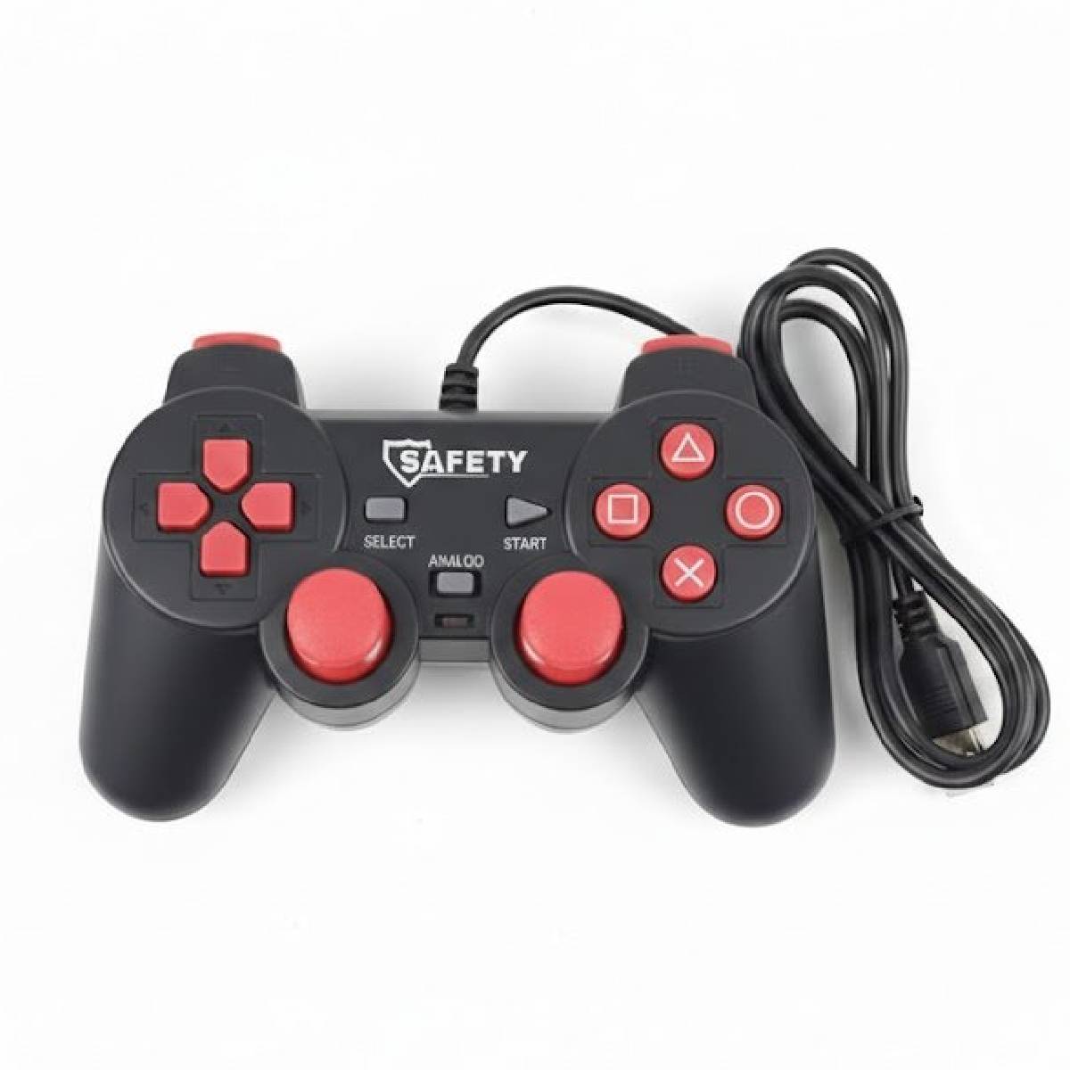 ذراع تحكم سلكي سيفتي ، اسود واحمر - G-100