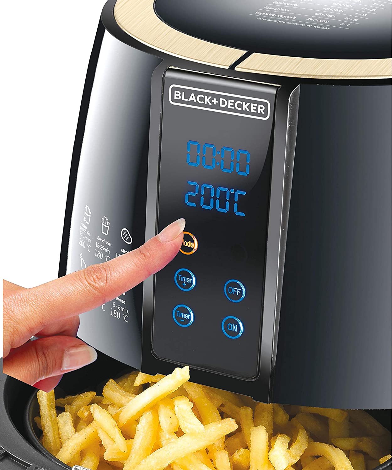 Black + Decker Air Fryer , 4 Liter , 1500 Watt Black - AF400-B5