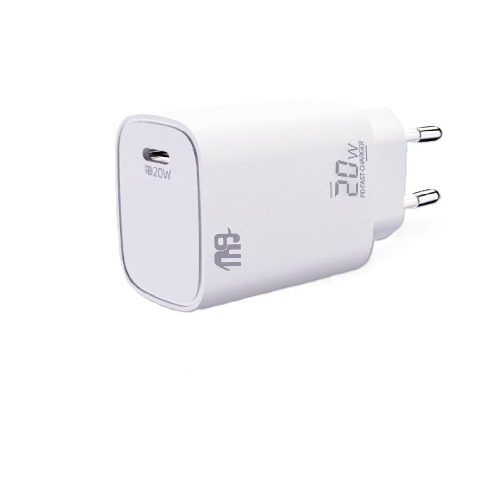 Nine Go Power On Wall Charger , 1 Ports Type C , 20 Watt White