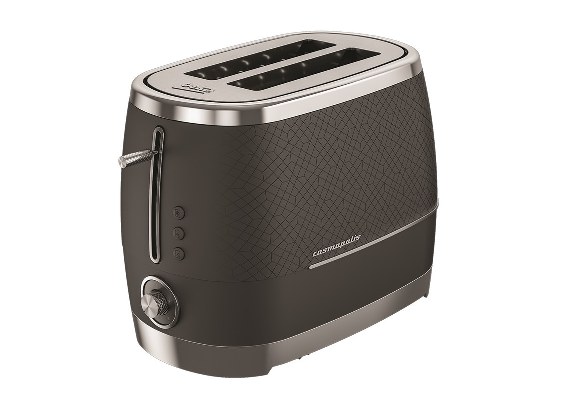 Beko Cosmopolis Toaster , 2 Slices 900 Watt Black - TAM 8202 B