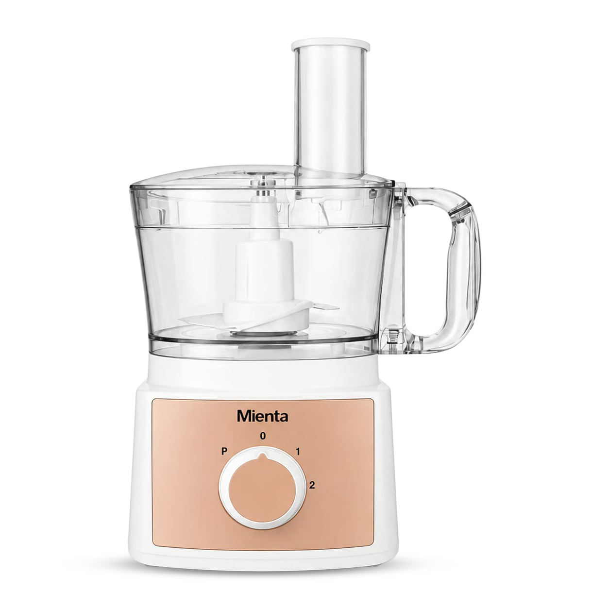 Mienta Food Processor with Attachments , 1000 Watt White - FPLV083W