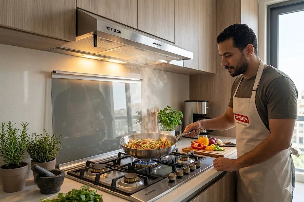 Fresh Built-In Flat Hood , 90 Centimeter , Stainless Steel - 21581